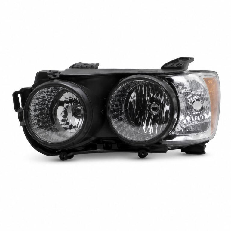 Daewoo Aveo '11 Headlight Assembly - Black Housing Multi-Reflector