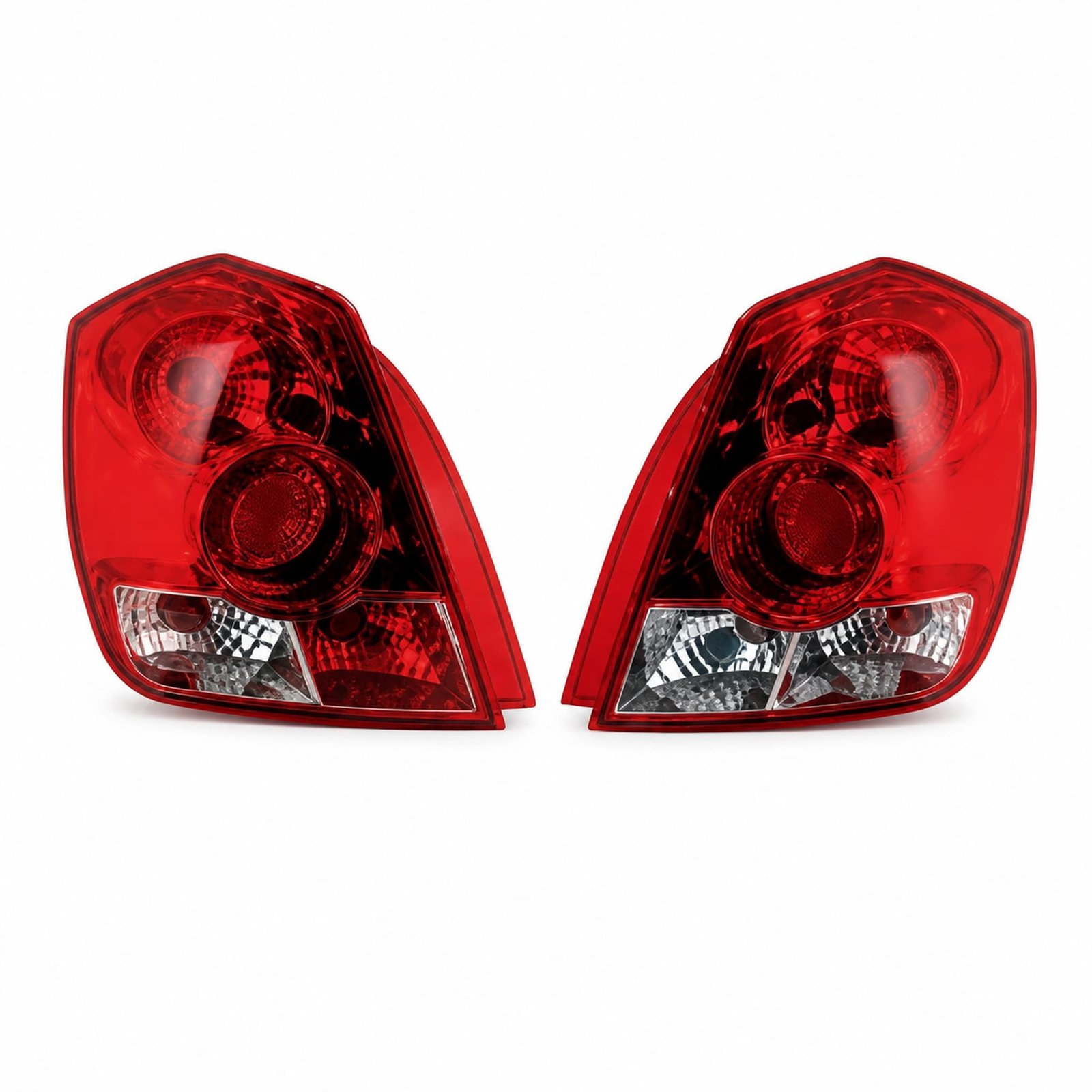 Tail Light Assembly - Rounded Triangular Pair for Daewoo Aveo '04 / Aveo '05 Daewoo Aveo '04 / '05 Tail Light Assembly - Rounded Triangular Pair