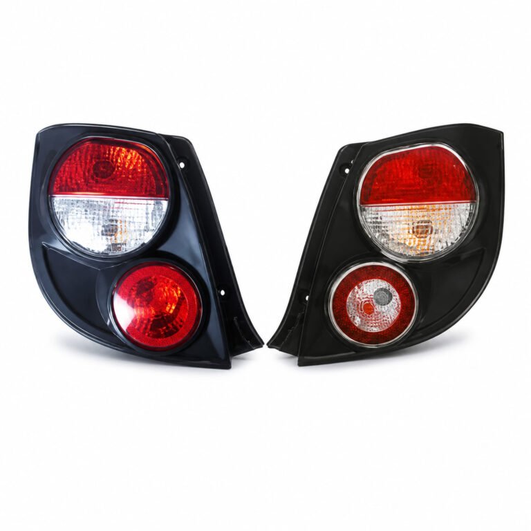 Daewoo Aveo '11 Tail Light Assembly - Vertical Black Housing Pair