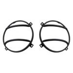 2007–2015 Wrangler JK Round Horizontal-Bar Light Guard; thin circular perimeter