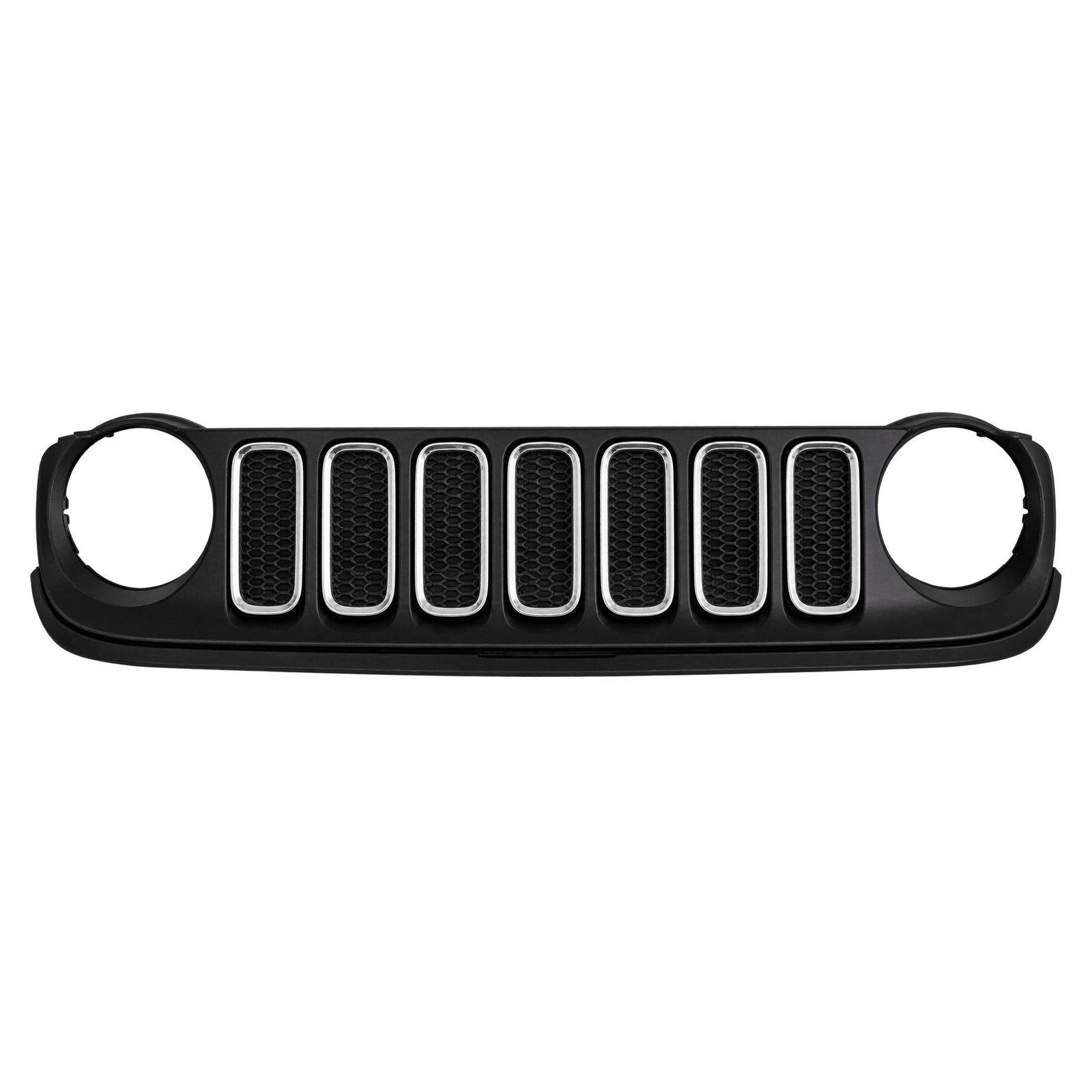 Grille Assembly — Black Seven-Slot Grille Assembly 2016 Renegade Black Grille Assembly; black outer surround