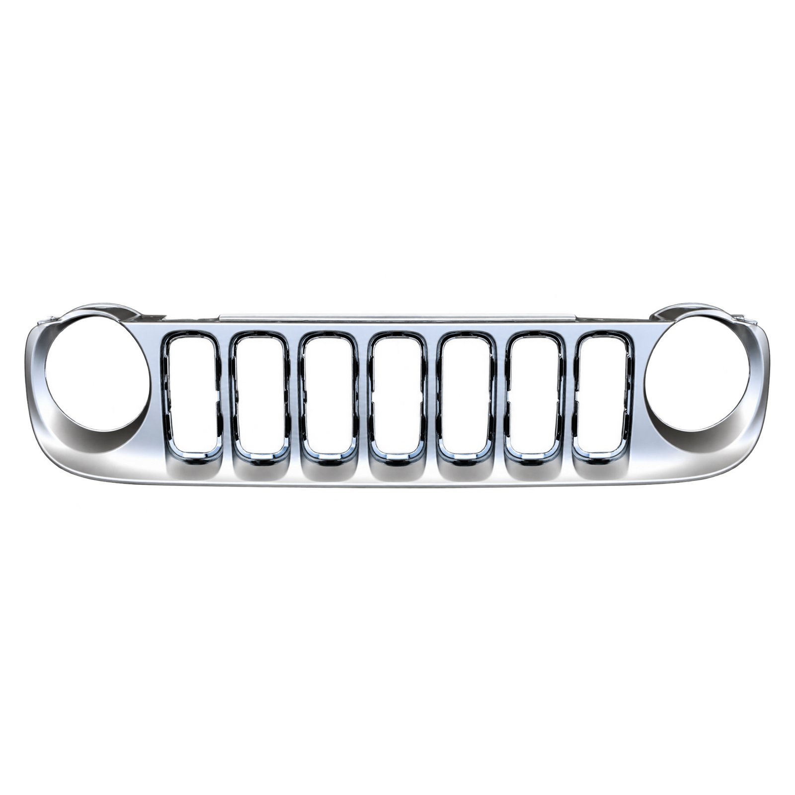 Upper Outer Grille Frame — Silver Outer Frame for Limited 2016 Renegade Limited Silver Outer Grille Frame; silver Limited outer frame