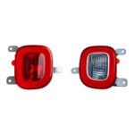 2016 Renegade Rear Bumper Lamp; rounded red lens borders