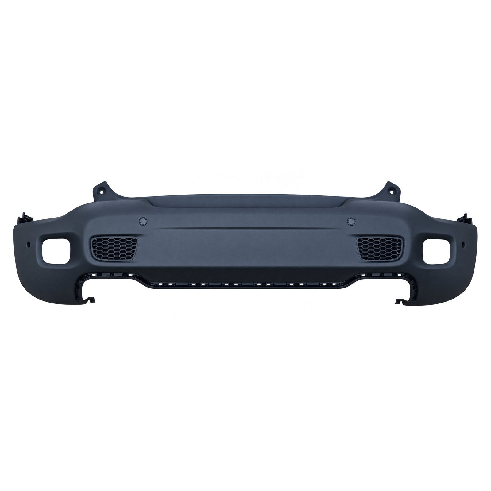 Rear Bumper — Textured Rear Bumper Options 2016 Renegade Rear Bumper, No Hitch Receiver; textured rear-bumper configuration