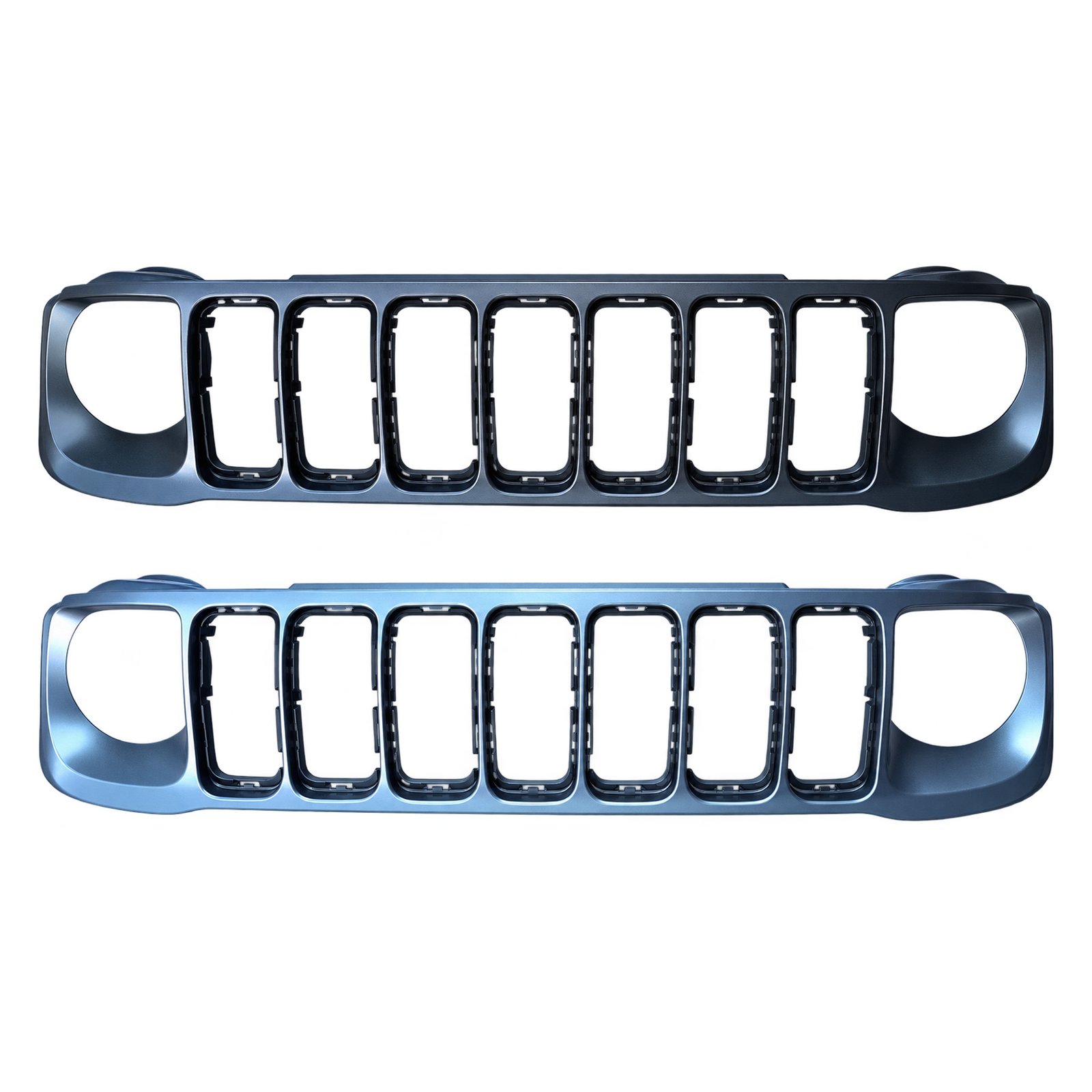 Outer Grille Frame — Finish-Specific Outer Grille Frame 2019 Renegade Outer Grille Frame, Finish Options; seven vertical frame openings
