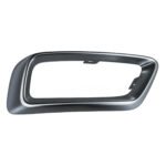 2022 Grand Commander Exhaust Trim, Pearl Nickel; rounded rectangular opening