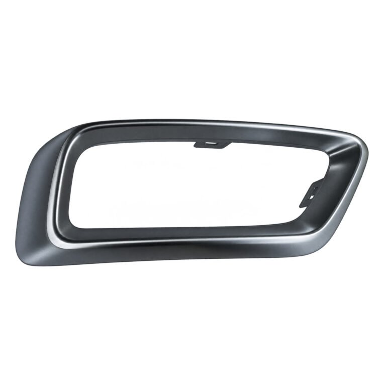 2022 Grand Commander Exhaust Trim, Pearl Nickel; rounded rectangular opening