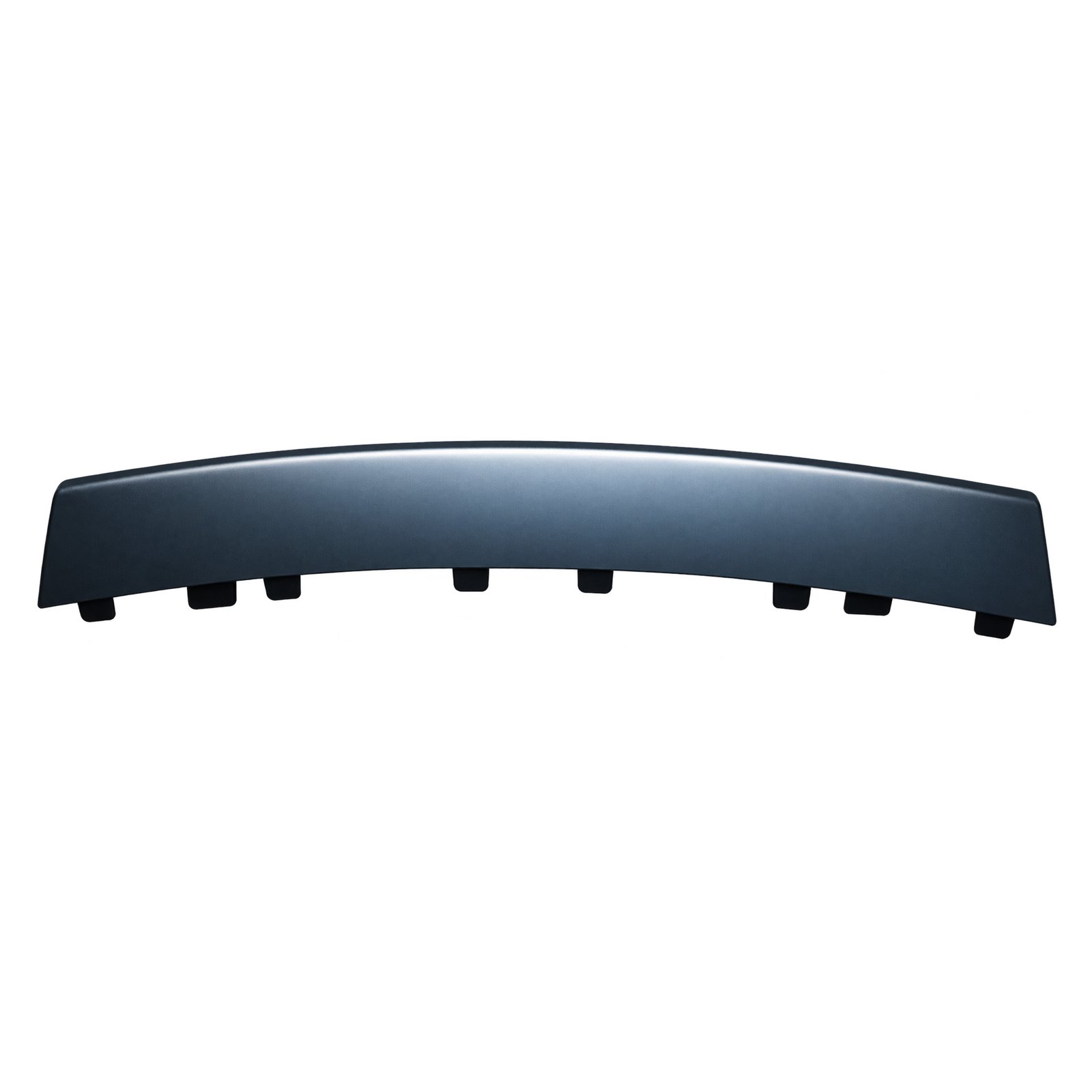 Jeep Cherokee Dark Curved Panel with a Smooth Unbroken Face Dark Cherokee lower bumper trim panel with shallow curve, plain face and projecting lower attachment tabs