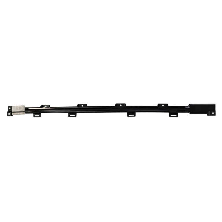Cherokee centre bumper bracket with long straight rail, alternating mounting tabs and wider end attachments
