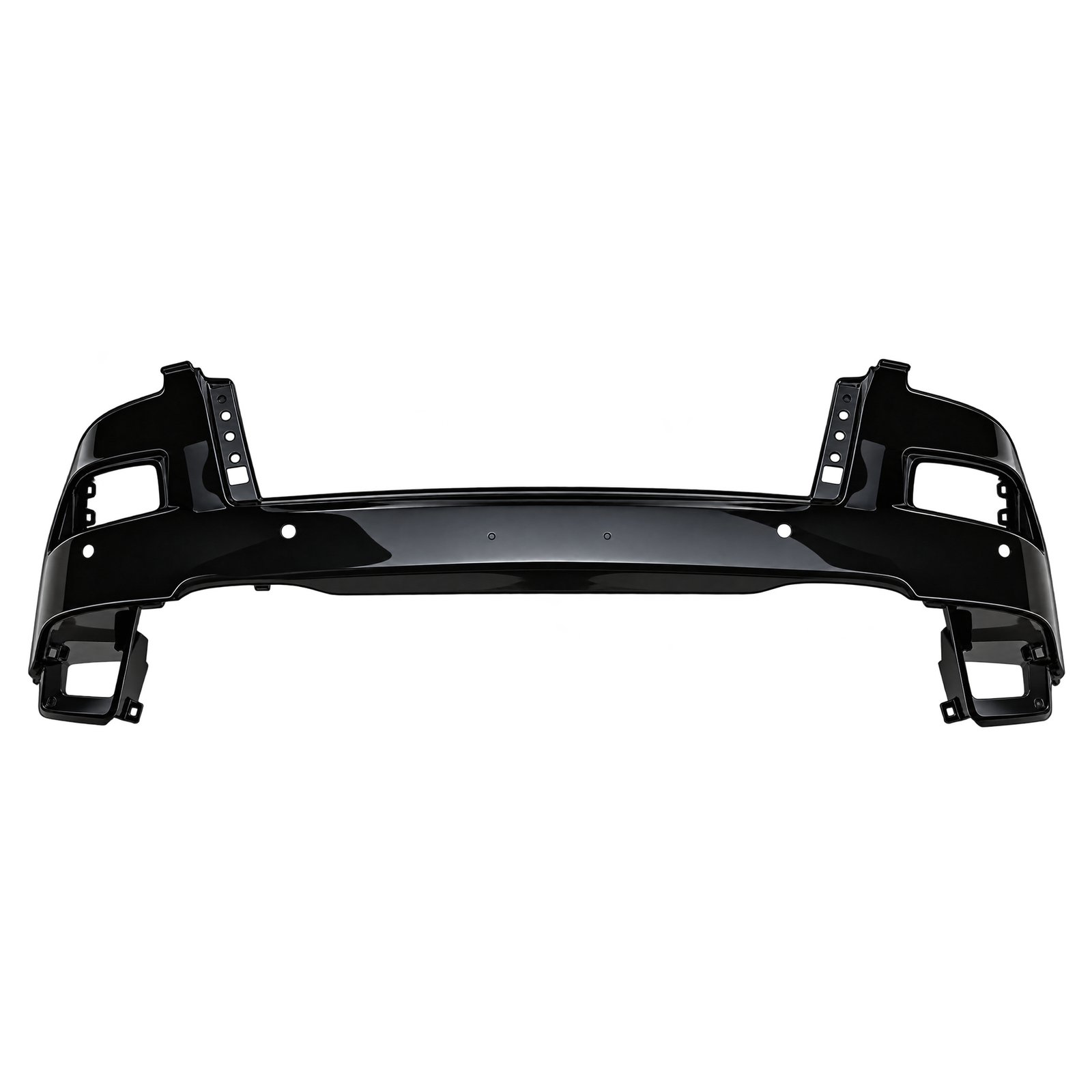 Jeep Cherokee Open Corner Sections Joined by a Curved Lower Bar Cherokee upper front bumper with open corner sections, curved lower bar and small round apertures