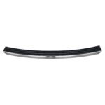Compass rear bumper moulding with a dark ribbed face and bright curved lower border