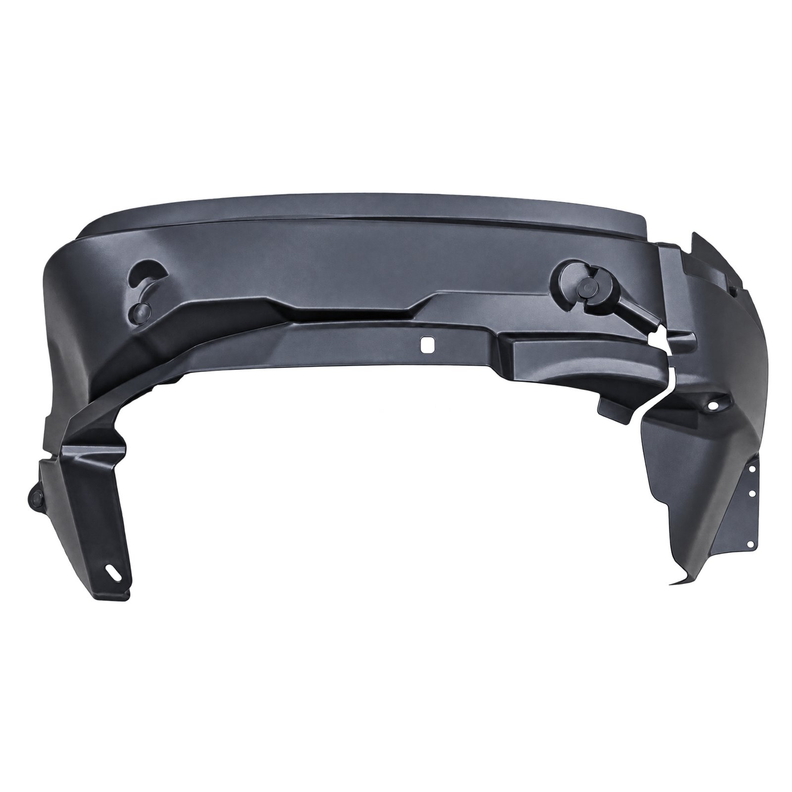 Jeep Compass Broad Upper Arch with Deep Side Returns Compass rear fender liner with broad upper arch, deep side returns and recessed upper fixing areas