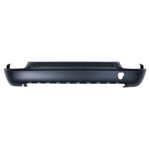 Compass lower rear bumper panel with two round face holes, an upper honeycomb strip and a broadly open lower centre