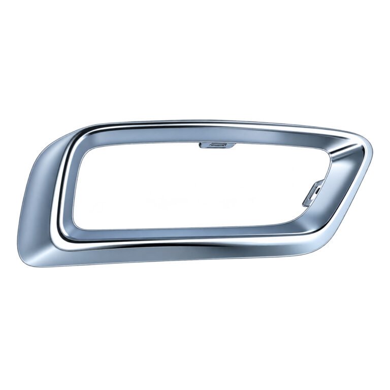 Exhaust Outlet Trim for Grand Commander K8, wide rounded rectangular opening with a tapered corner