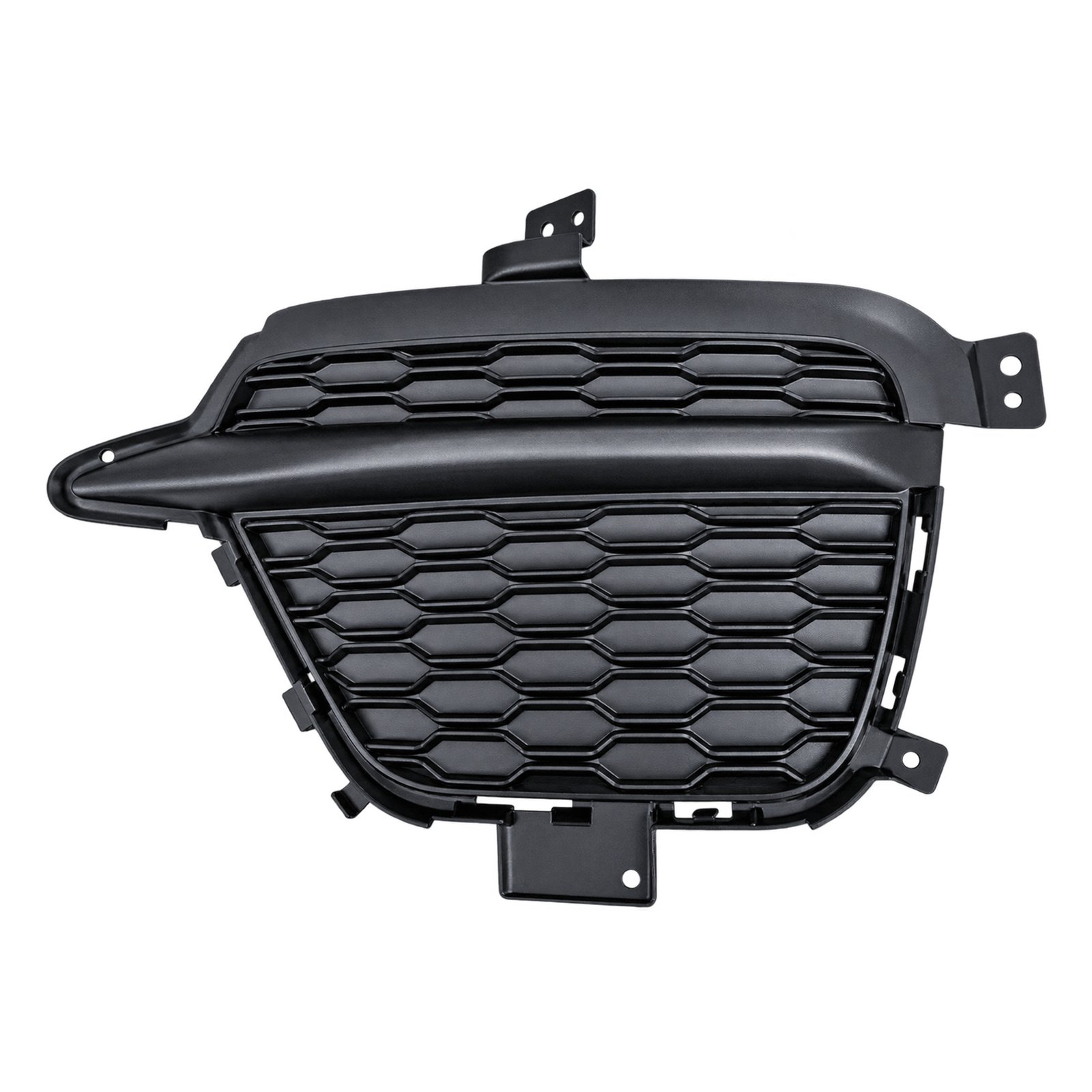 Fog Lamp Bezel (Textured; Without Daytime-Running-Light Provision) — Textured Bezel Without DRL Provision Fog Lamp Bezel for Grand Cherokee, thick horizontal bar between patterned face areas