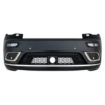 Front Bumper Assembly for Grand Cherokee, corner mesh surrounds contrast with the dark face
