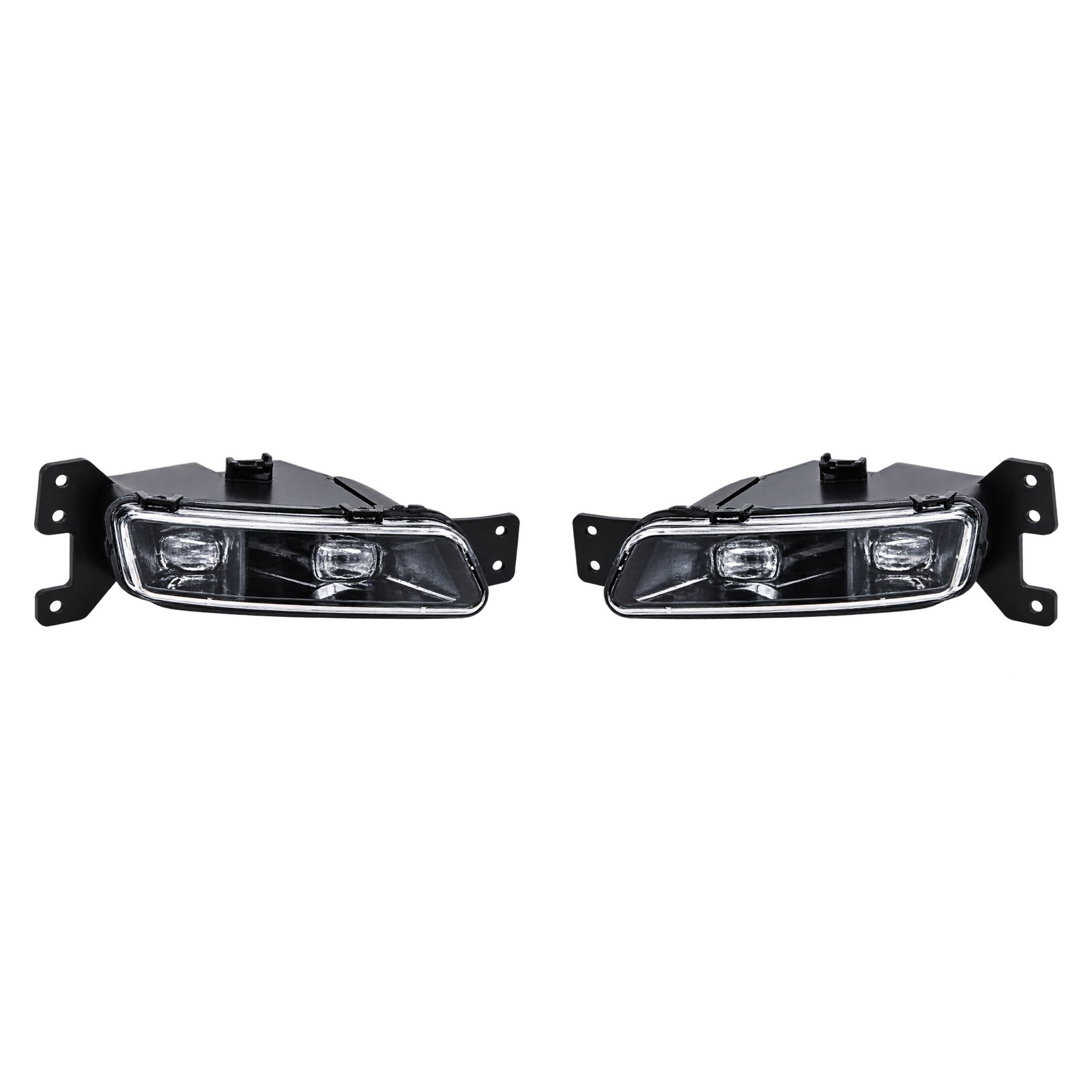Front Fog Light — Horizontal Fog Light Profile Front Fog Light for Grand Cherokee SRT, elongated clear lens with a tapered end