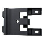 Grand Cherokee ACC bracket with two slotted arms, square central cutouts and a round plate opening