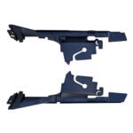 Grand Cherokee air deflectors with narrow rails, stepped plates and curved open fixing slots