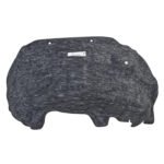 Grand Cherokee rear fender liner with a broad rounded shell and deeply notched lower edge