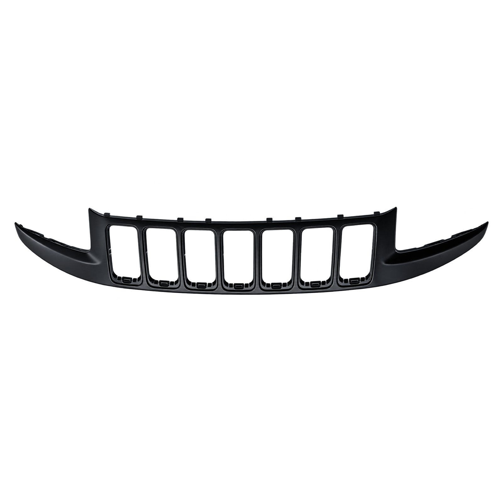 Grand Cherokee Two-Piece Grille Frame 5RM46TZZAA Grand Cherokee open grille frame structure with seven upright apertures and long pointed outer wings
