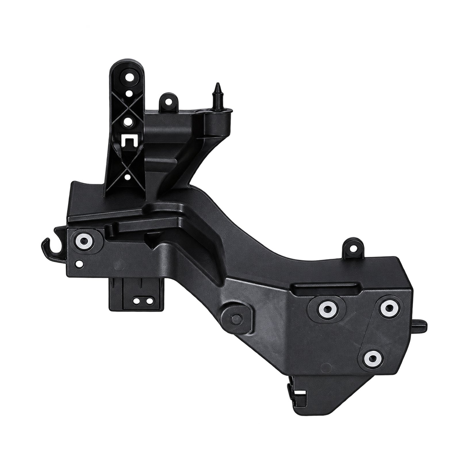 Headlight Mounting Bracket — Left Headlight Support Geometry Grand Cherokee / WK Left Headlight Bracket; tall ribbed tab