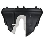 Jeep Cherokee 2019 2.0L AWD underbody shield with a tapered outline, tall ribs and a light-coloured shaped inset