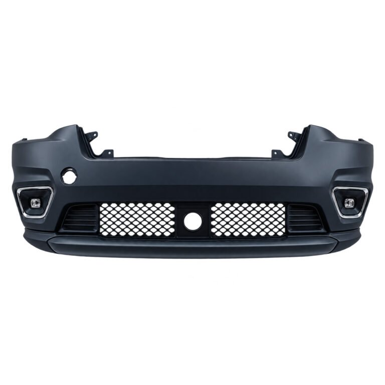 Cherokee front bumper assembly with split lower mesh fields, a round centre opening, outer slats and corner light surrounds