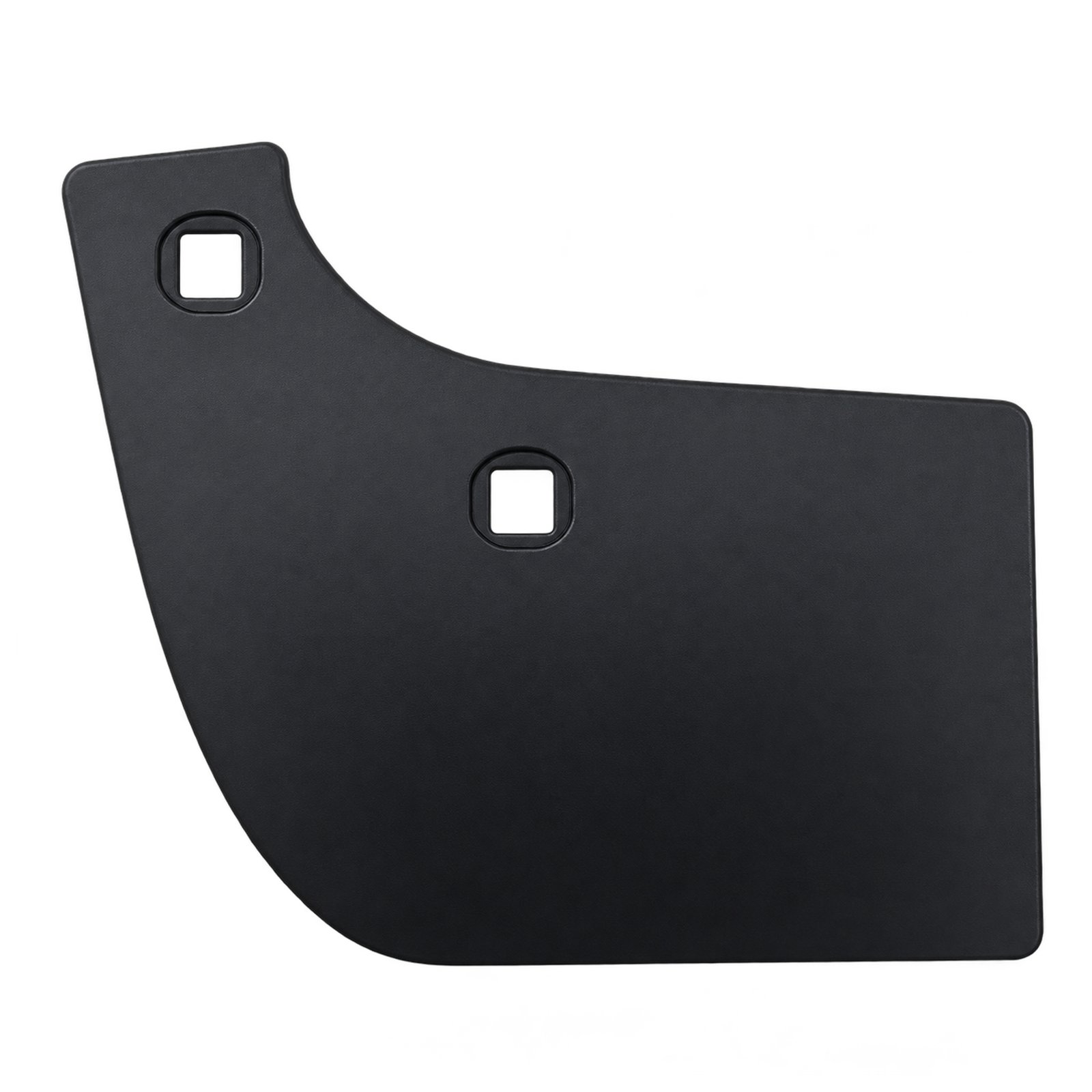 Rear Wheelhouse Baffle 68359132 Rear wheelhouse baffle for Jeep Cherokee 2019 with a curved upper cutaway and two square fixing openings