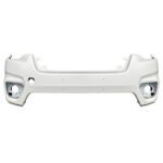 Cherokee upper front bumper without sensor-hole openings on the face, with round corner lamp apertures and upper attachment ears