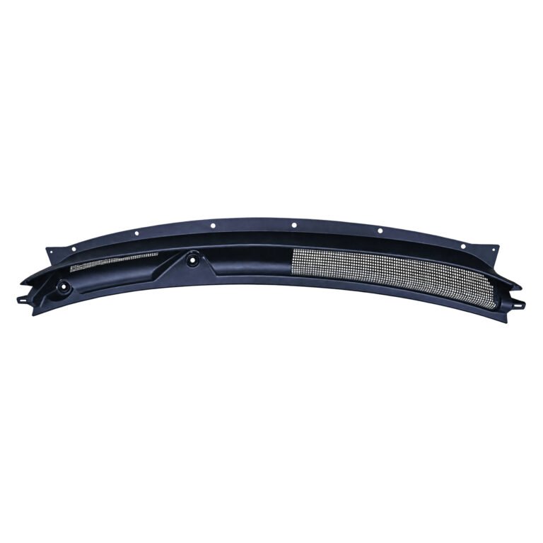 Cherokee centre cowl panel with two unequal mesh areas, a raised middle feature and a curved upper fixing flange