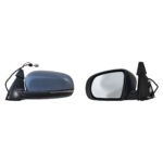 Cherokee mirror with a broad glass face, dark surround, triangular attachment plate and a clear lower shell inset