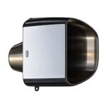 Cherokee exhaust-tip insert with a wide rounded outlet, flat bright face, short rear neck and lower mounting ear