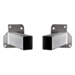Cherokee frame rail ends with rectangular box-shaped projections and broad base plates with round fixing holes