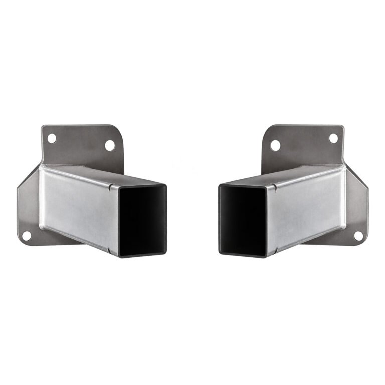 Cherokee frame rail ends with rectangular box-shaped projections and broad base plates with round fixing holes