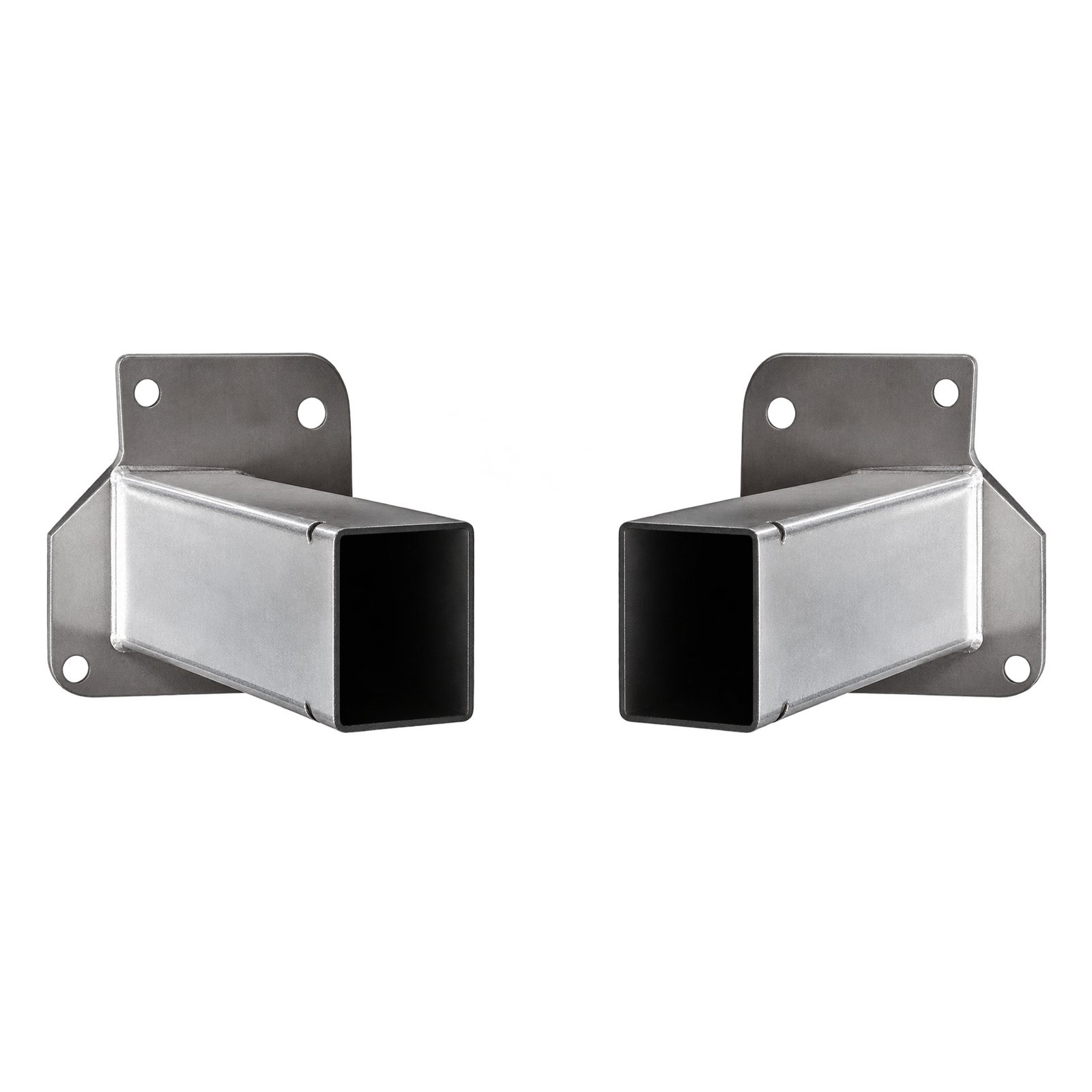 Jeep Cherokee Frame Rail End Cherokee frame rail ends with rectangular box-shaped projections and broad base plates with round fixing holes