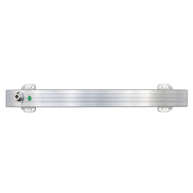 Cherokee front impact bar with a straight channelled face, end mounting ears and a round projecting feature