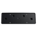 Cherokee rectangular front licence-plate panel with four square recesses and a small central circular recess