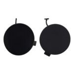 Cherokee round front and rear tow-hook covers with different retaining extensions and edge tabs