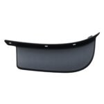 Cherokee front wheelhouse cover with a curved narrow upper flange, elongated fixing openings and broad lower face