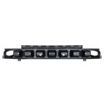 Cherokee inner front bumper bracket with repeated rectangular recesses, open ends and an upper slotted rail