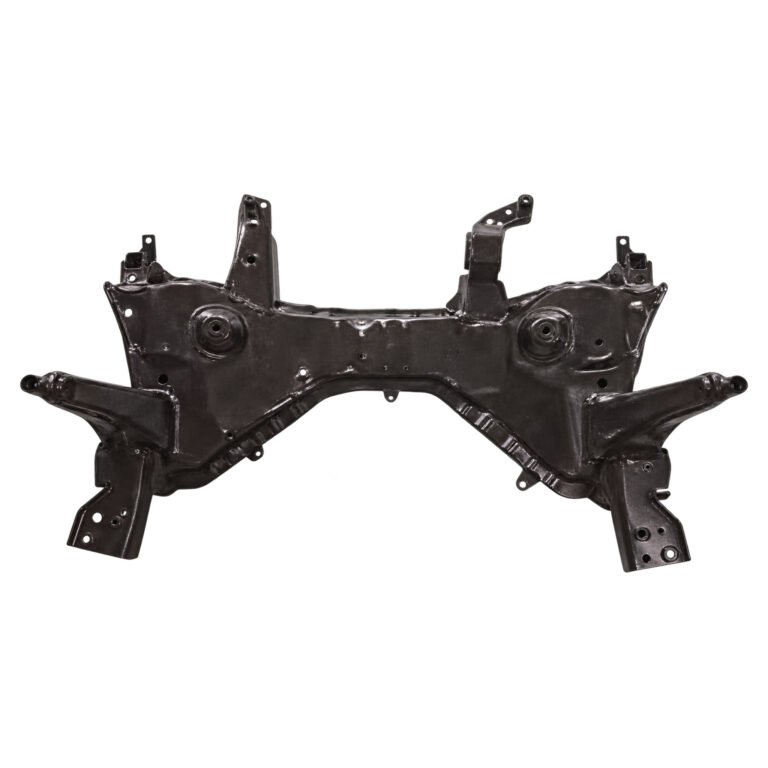 Cherokee KL front subframe with tall upper arms, circular mounting areas and a large curved lower opening