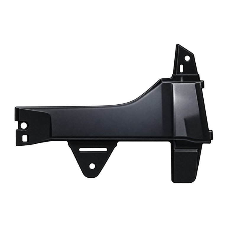 Cherokee large rear bumper bracket with a stepped tall end, projecting ears, round holes and elongated slots