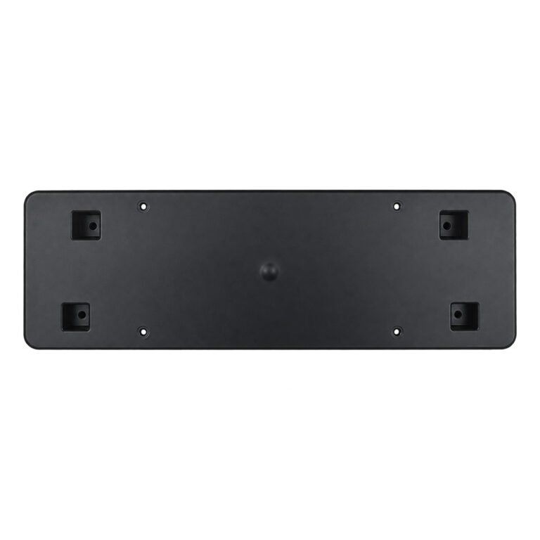 Cherokee front license plate panel with a rectangular face, four square recessed mounts and smaller round holes