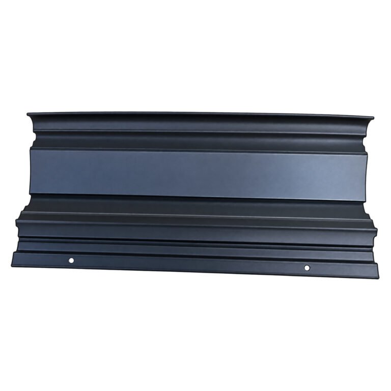 Cherokee lower radiator shield with a broad plain centre, parallel raised edges and stepped side cut-outs