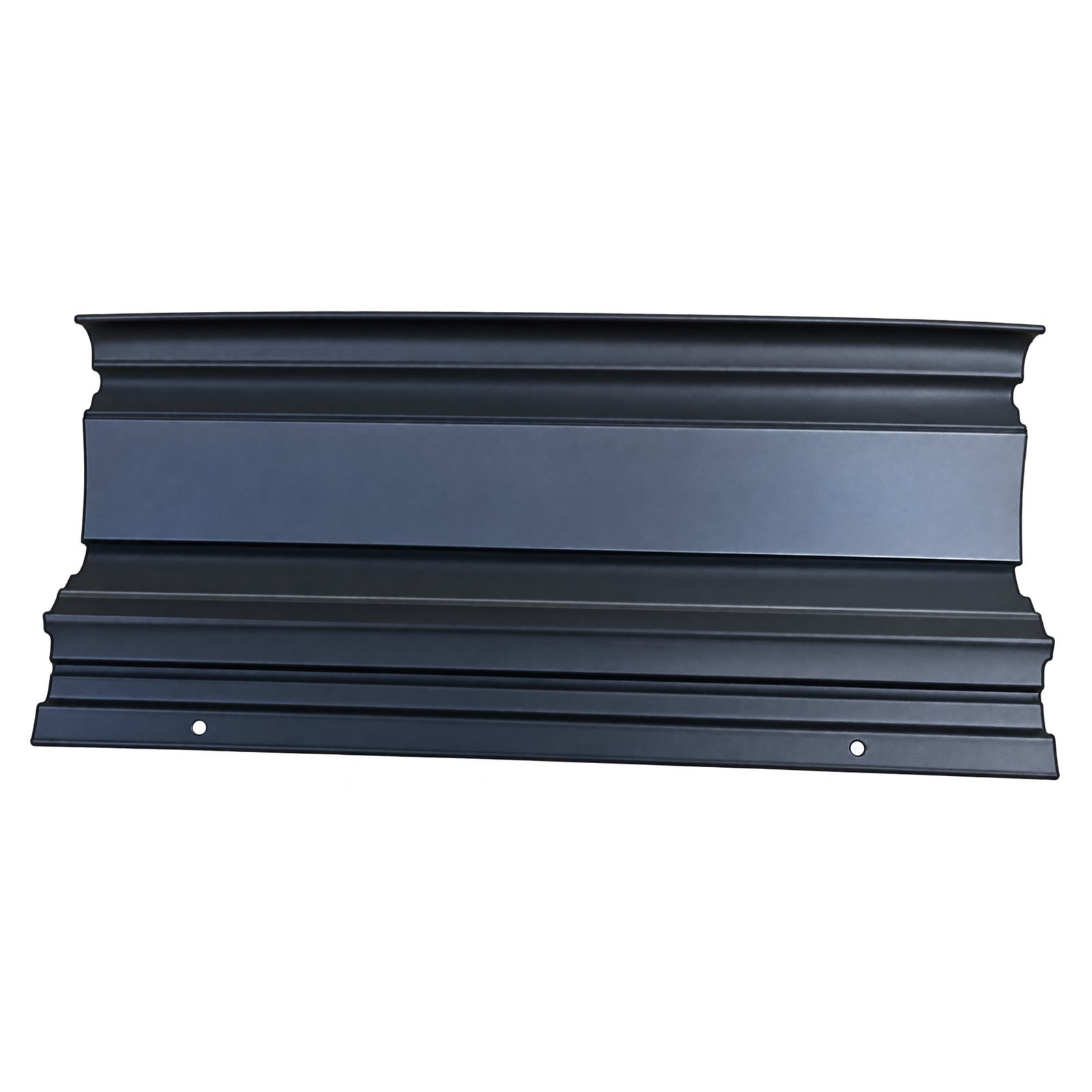 Cherokee Broad Centre between Parallel Edge Ribs Cherokee lower radiator shield with a broad plain centre, parallel raised edges and stepped side cut-outs