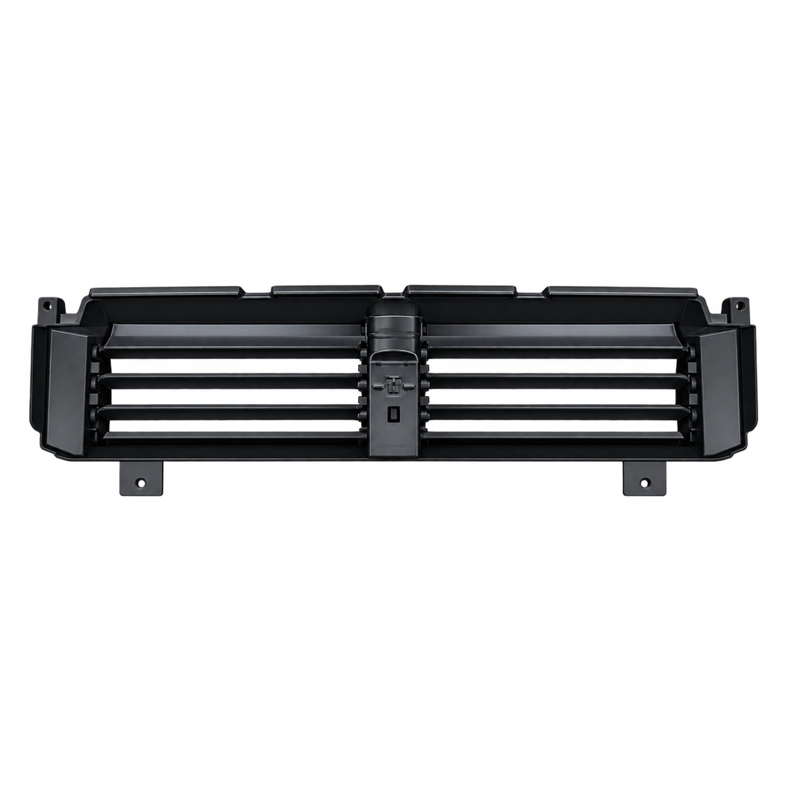 Cherokee Radiator Shutter Assembly 68412008AC Cherokee radiator shutter assembly with horizontal blades in two fields and a central projecting housing
