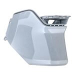 Cherokee rear bumper corner cover with a broad stepped face, open upper recess and inner-side fixing ears