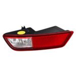 Cherokee rear bumper lamp with a long red lens, clear inset at one end and a tapered outer tip