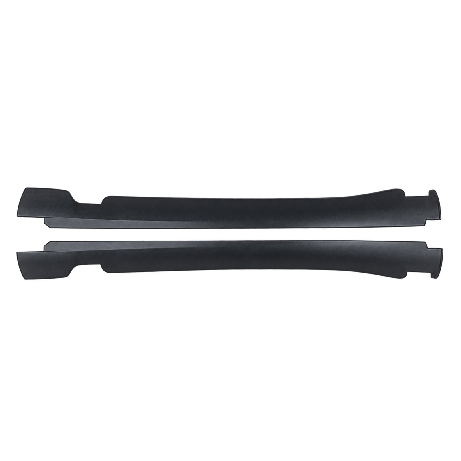 Jeep Cherokee Side Sill Moulding Cherokee side sill mouldings with narrow middle sections, broader ends and shallow notches near the end joints